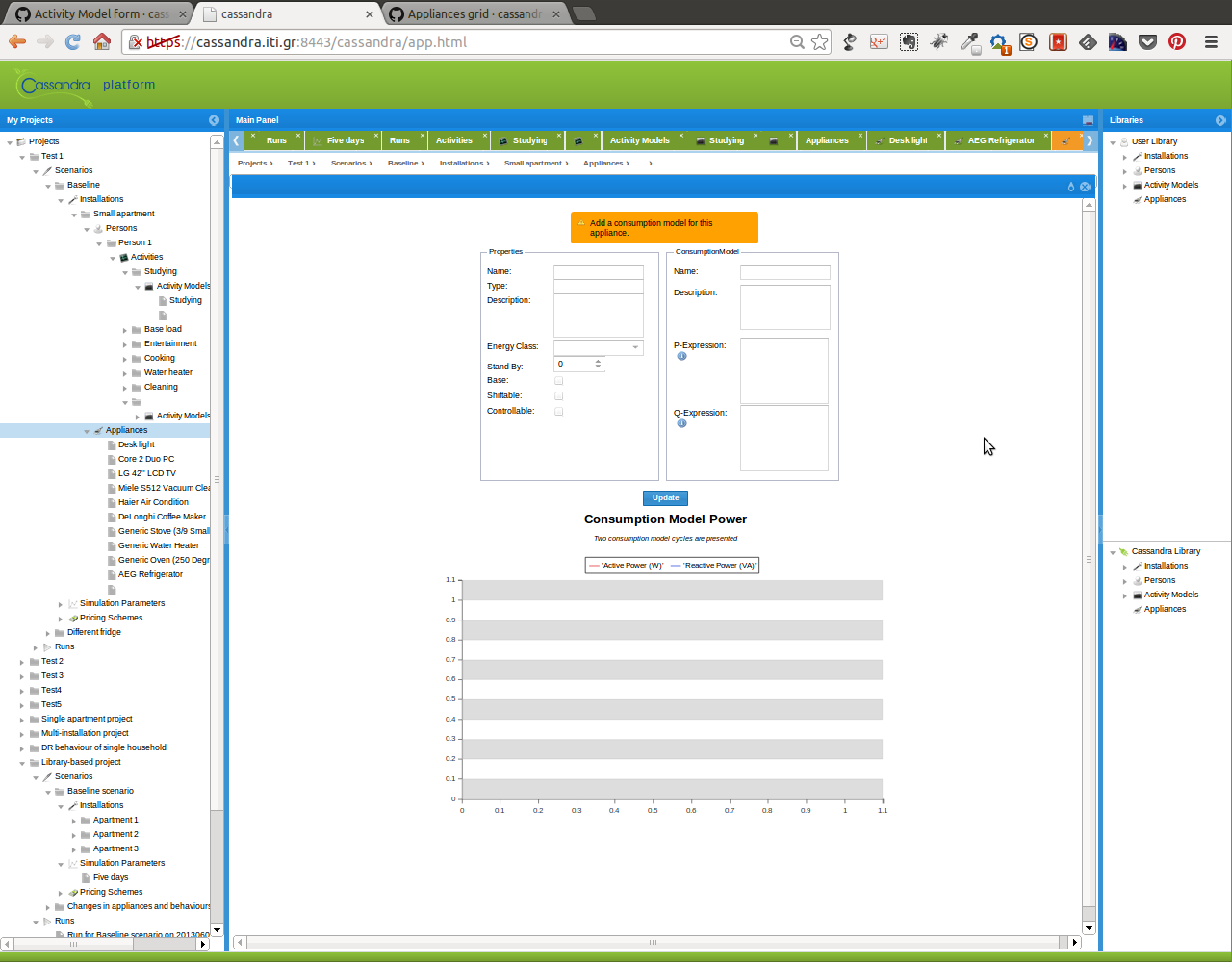 Appliance form