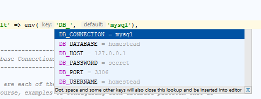 phpstorm dotenv support