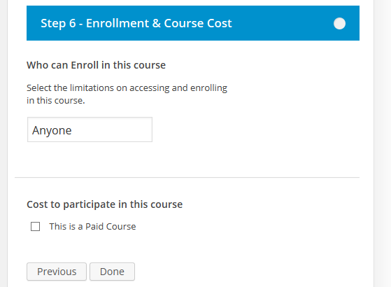 CoursePress - New Course - Enrollment