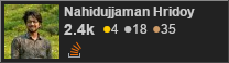profile for Nahidujjaman Hridoy on Stack Exchange, a network of free, community-driven Q&A sites