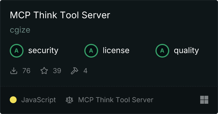 Think Tool Server MCP server