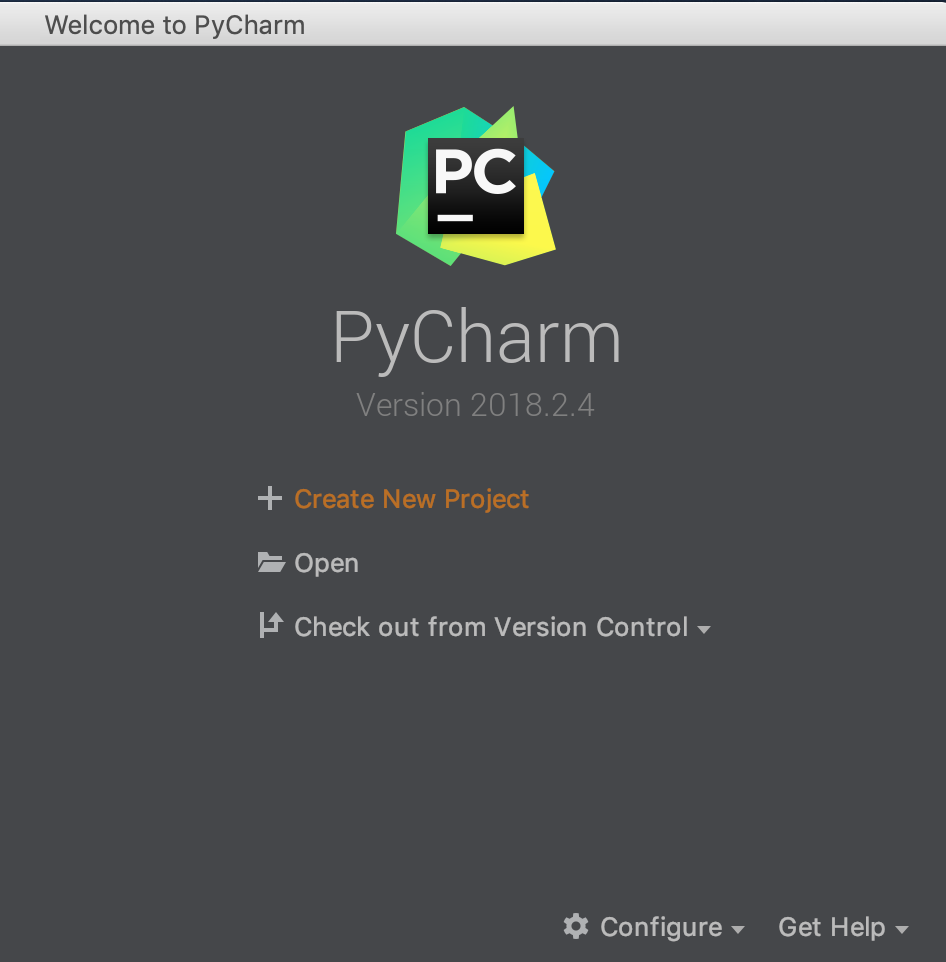 PyCharm Create New Project Window