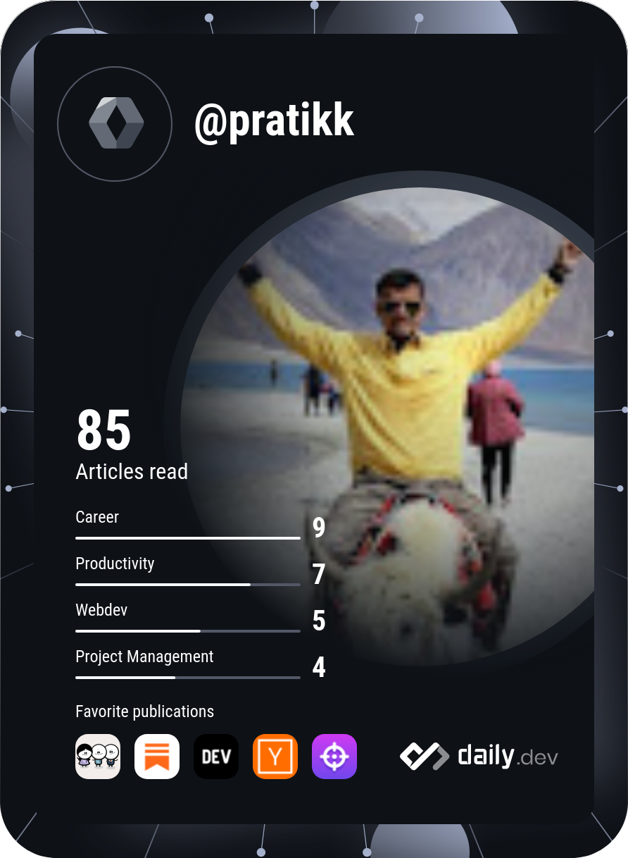 Pratik Kamble's Dev Card