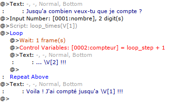 Un système de comptage avec loop_times et loop_step