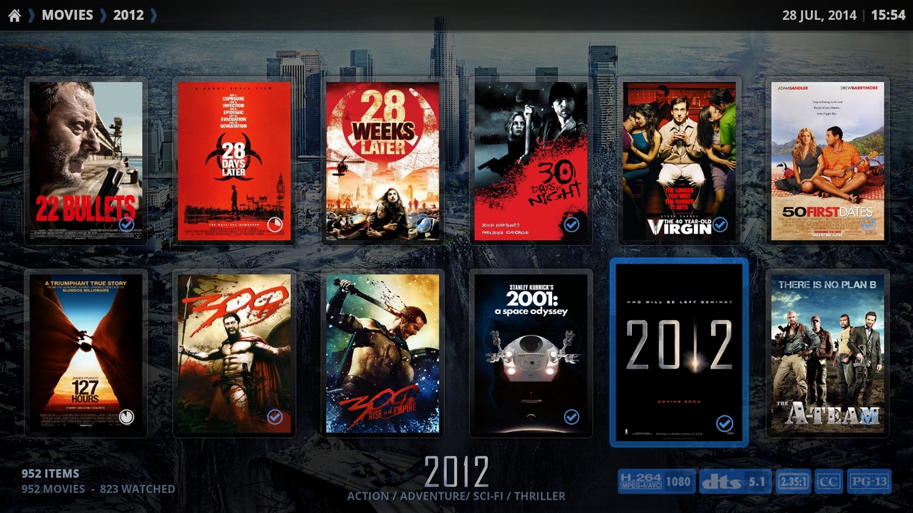 Movies: Thumbnail View