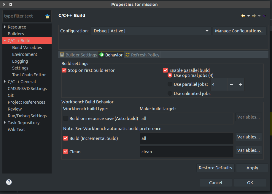 Enabling parallel build