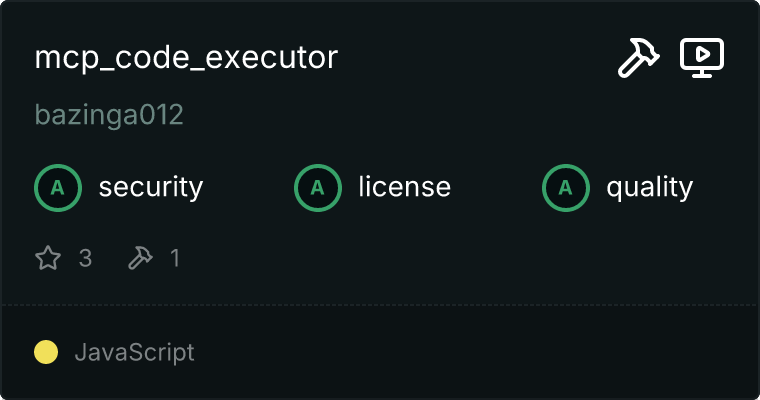 Code Executor MCP server