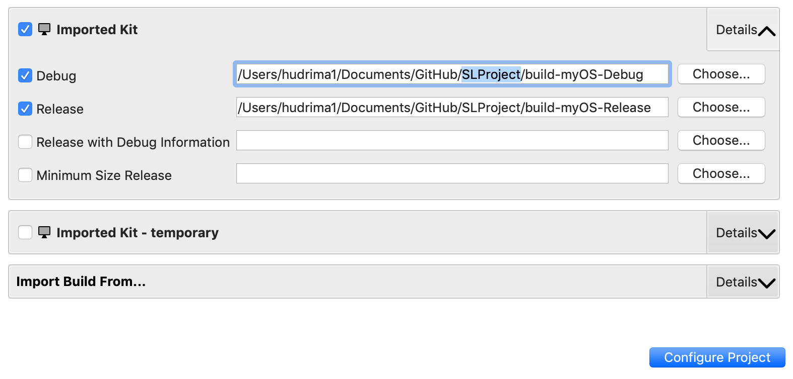 QtCreatorConfigurations