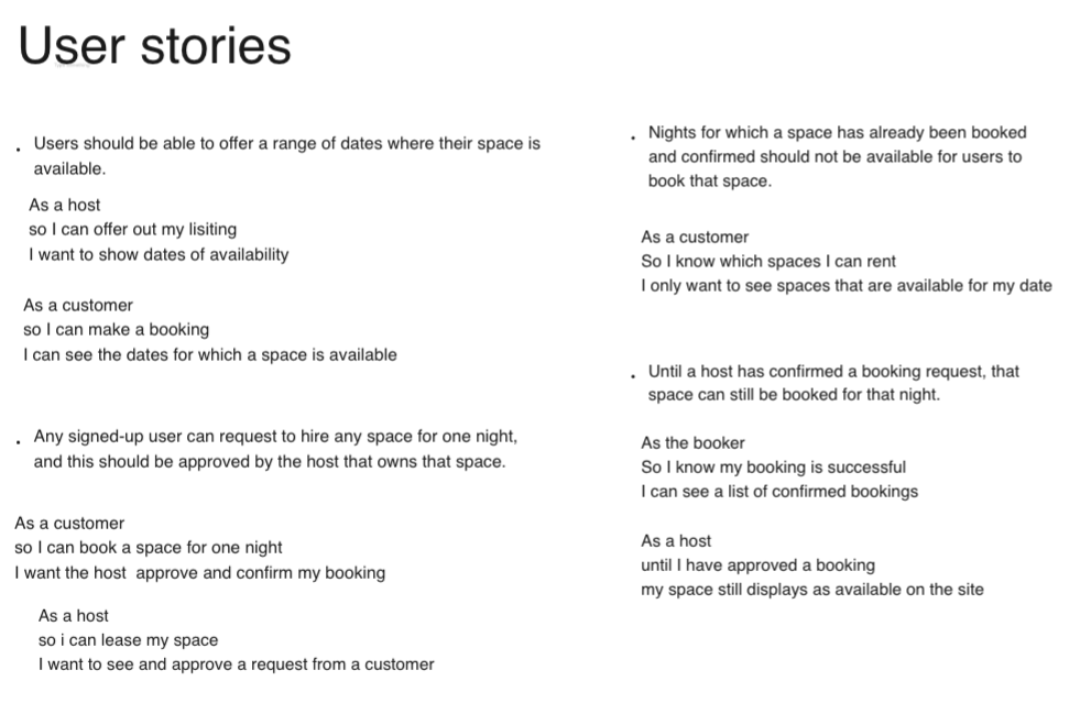 Sprint 2 user stories