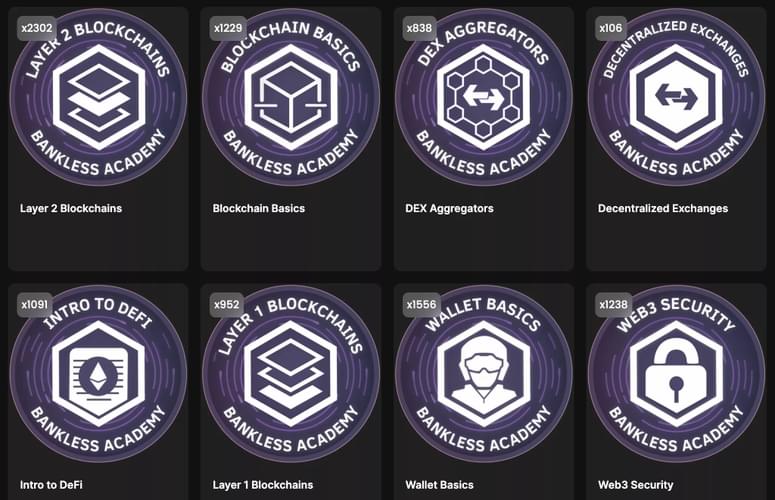 Bankless Academy Badges