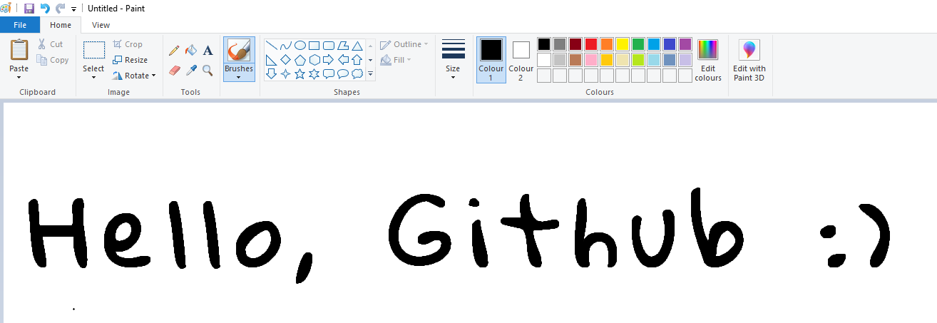 image of a example text on paint