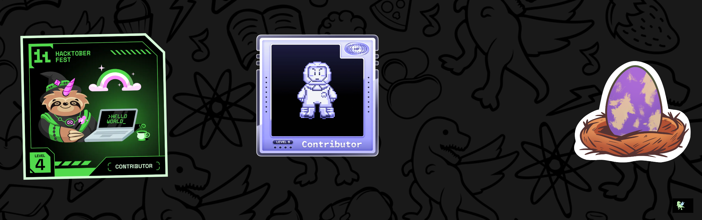 An image of @rpandox's Holopin badges, which is a link to view their full Holopin profile