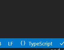TypeScript status icon in VSCode