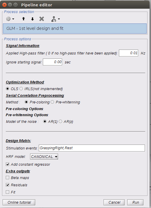 Fig. 4 GLM parameters