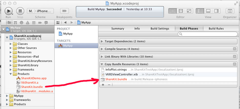 add ShareKit resource bundle