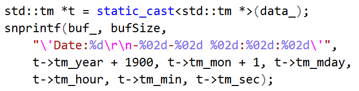 C format specifiers