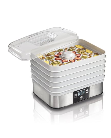 hamilton-beach-5-tray-grey-food-dehydrator-stackable-drying-trays-1