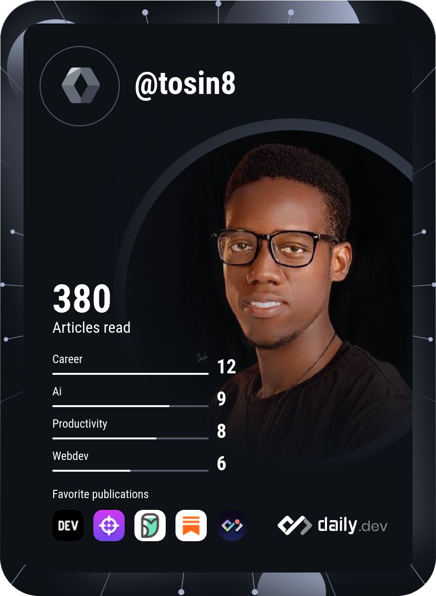 Tosin Ezekiel's Dev Card