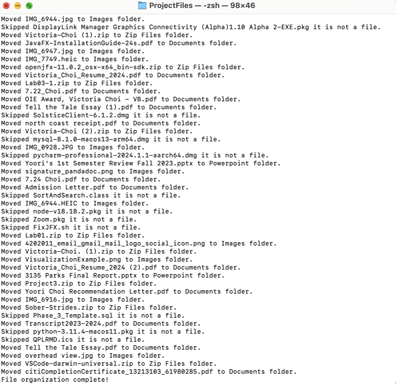 File Organization Steps