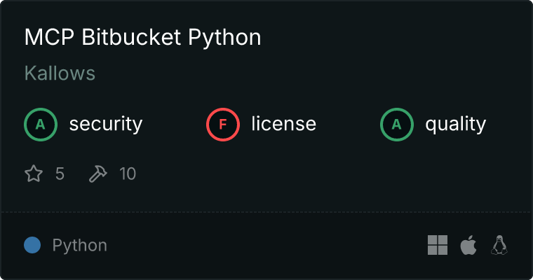 Bitbucket Python MCP server
