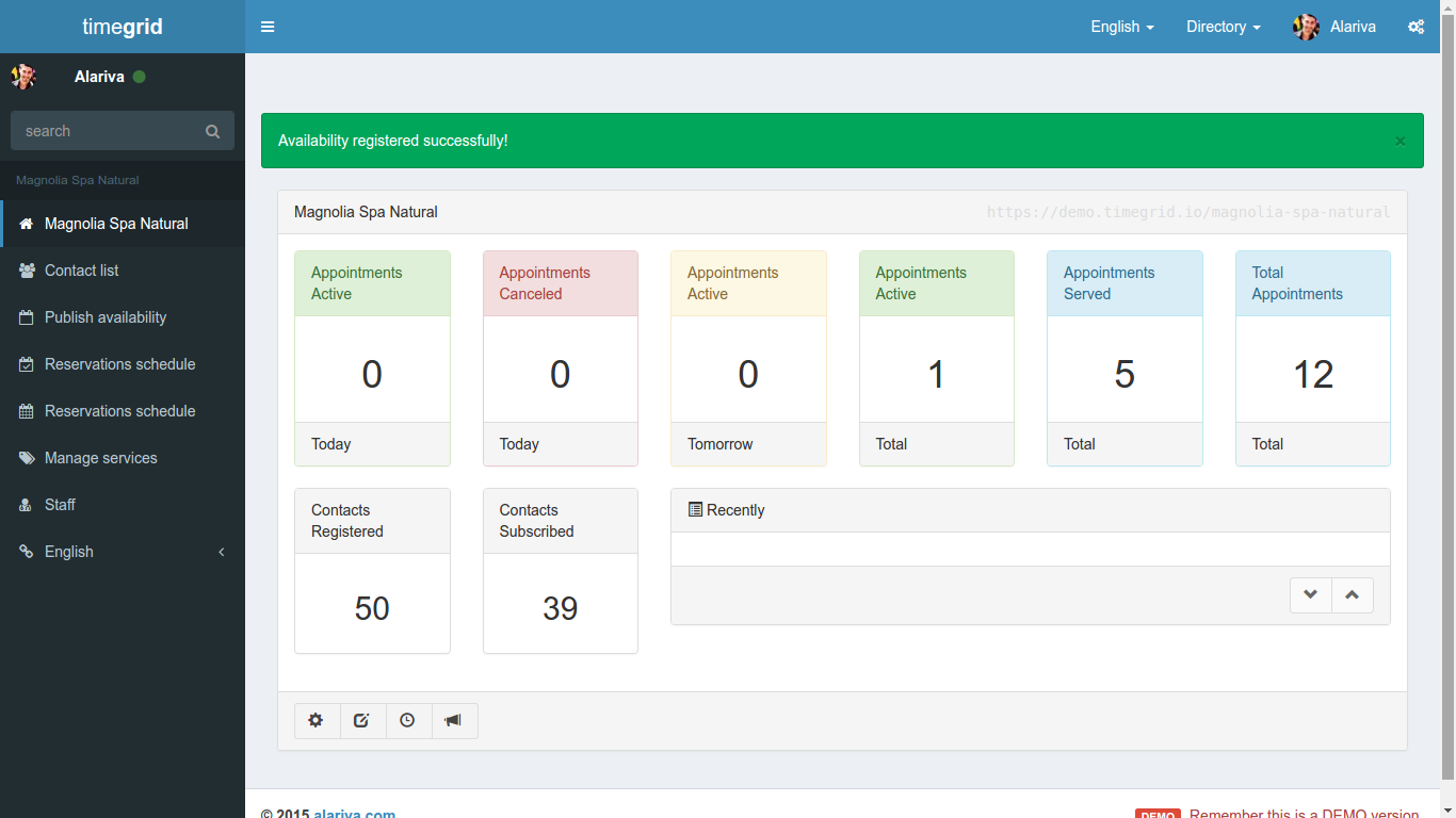 Business Dashboard Example Screenshot