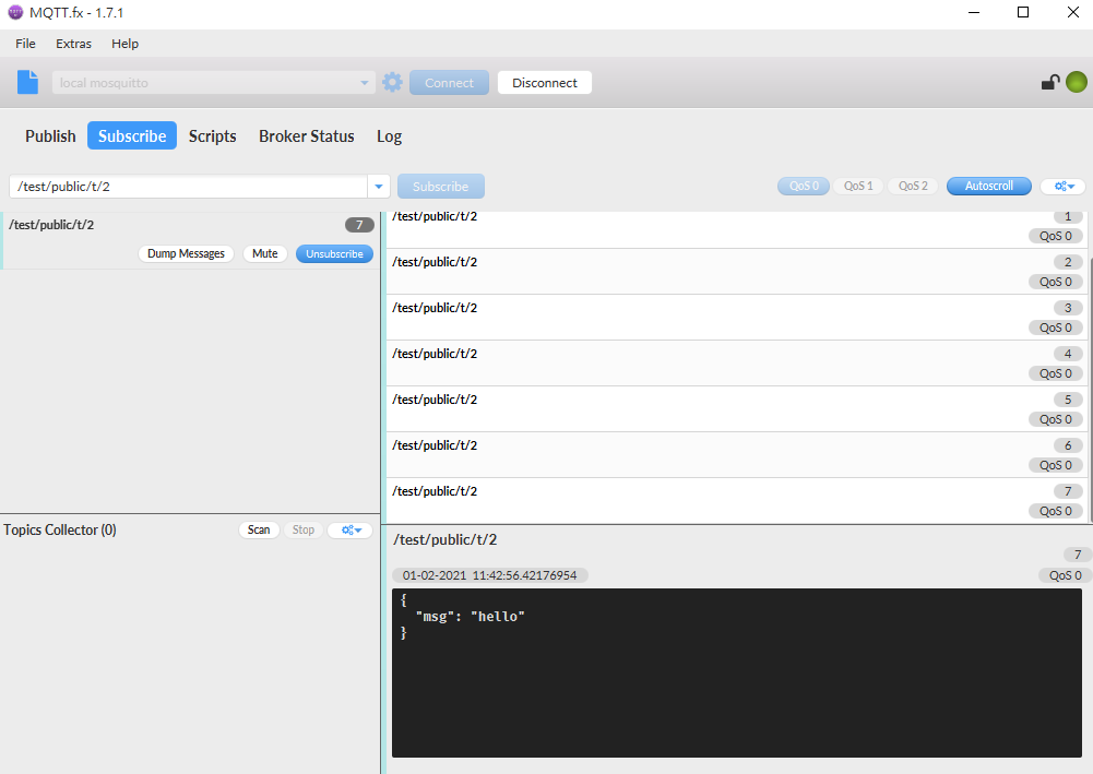 mqtt.fx测试效果