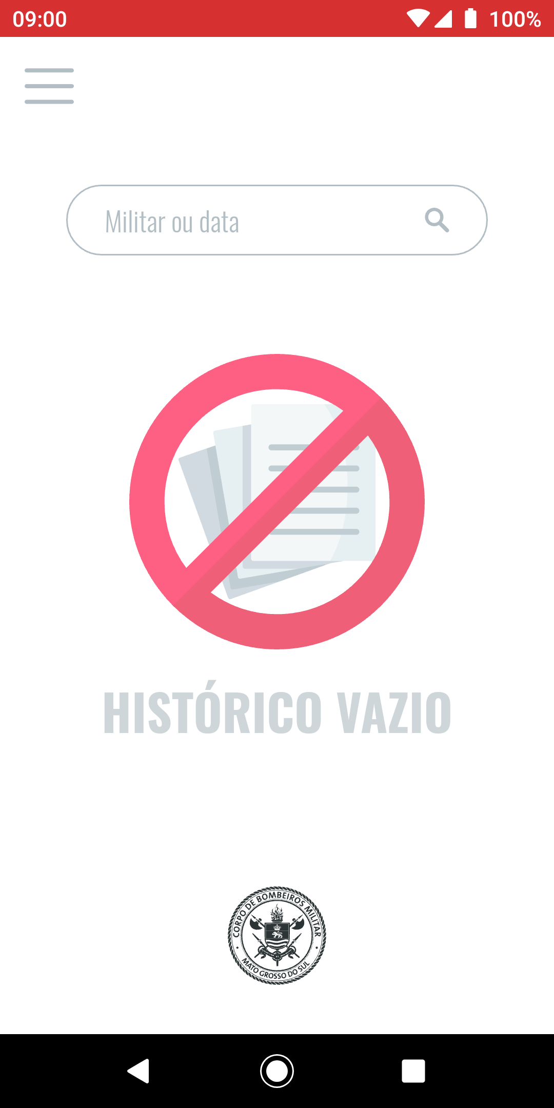 Histórico sem registros