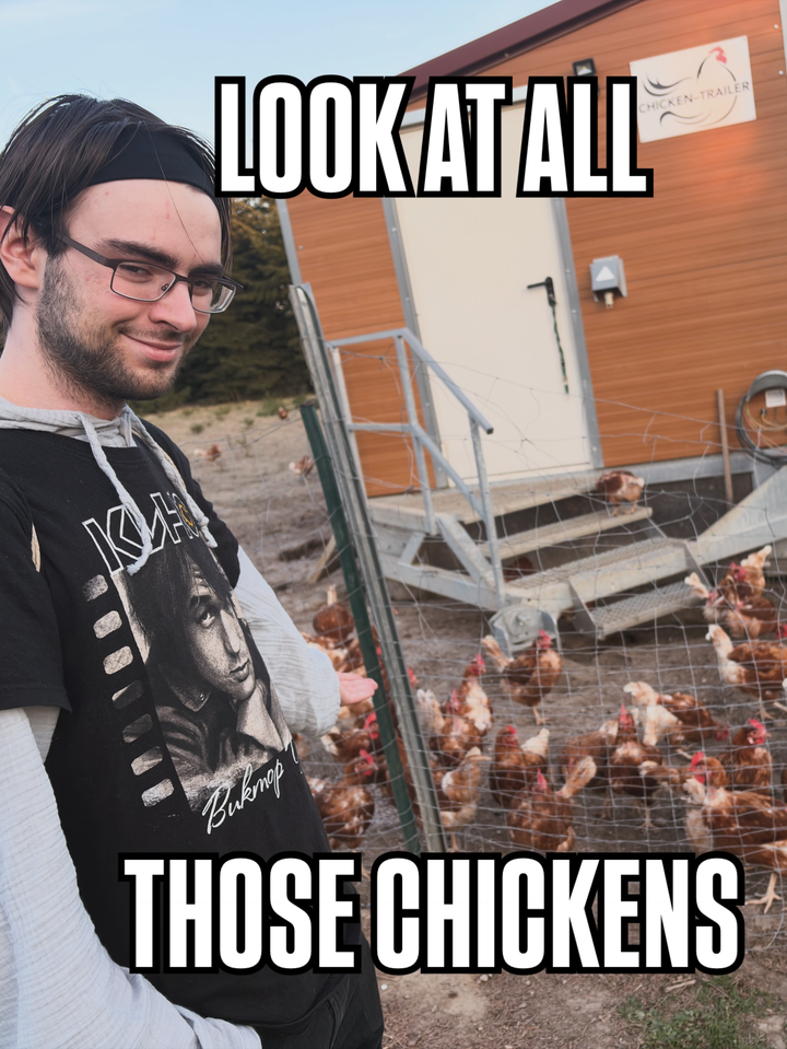 Me with chickens