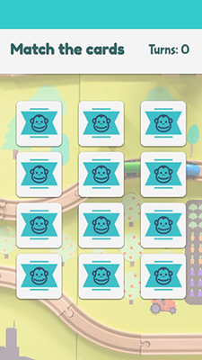 Screenshot: game board mobile view