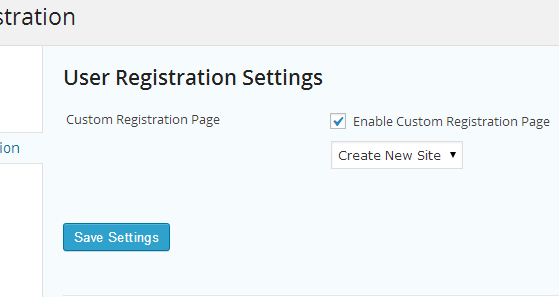 Enable Registration Page