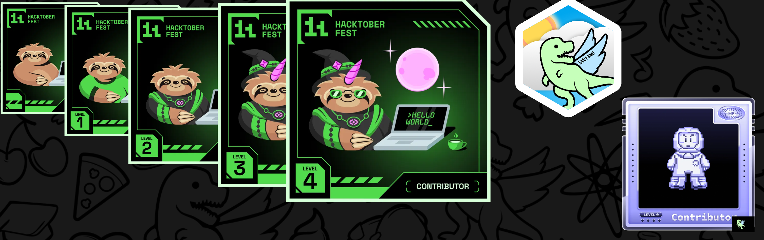 An image of @sujal1201's Holopin badges, which is a link to view their full Holopin profile