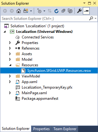 UWP DataGrid Localization