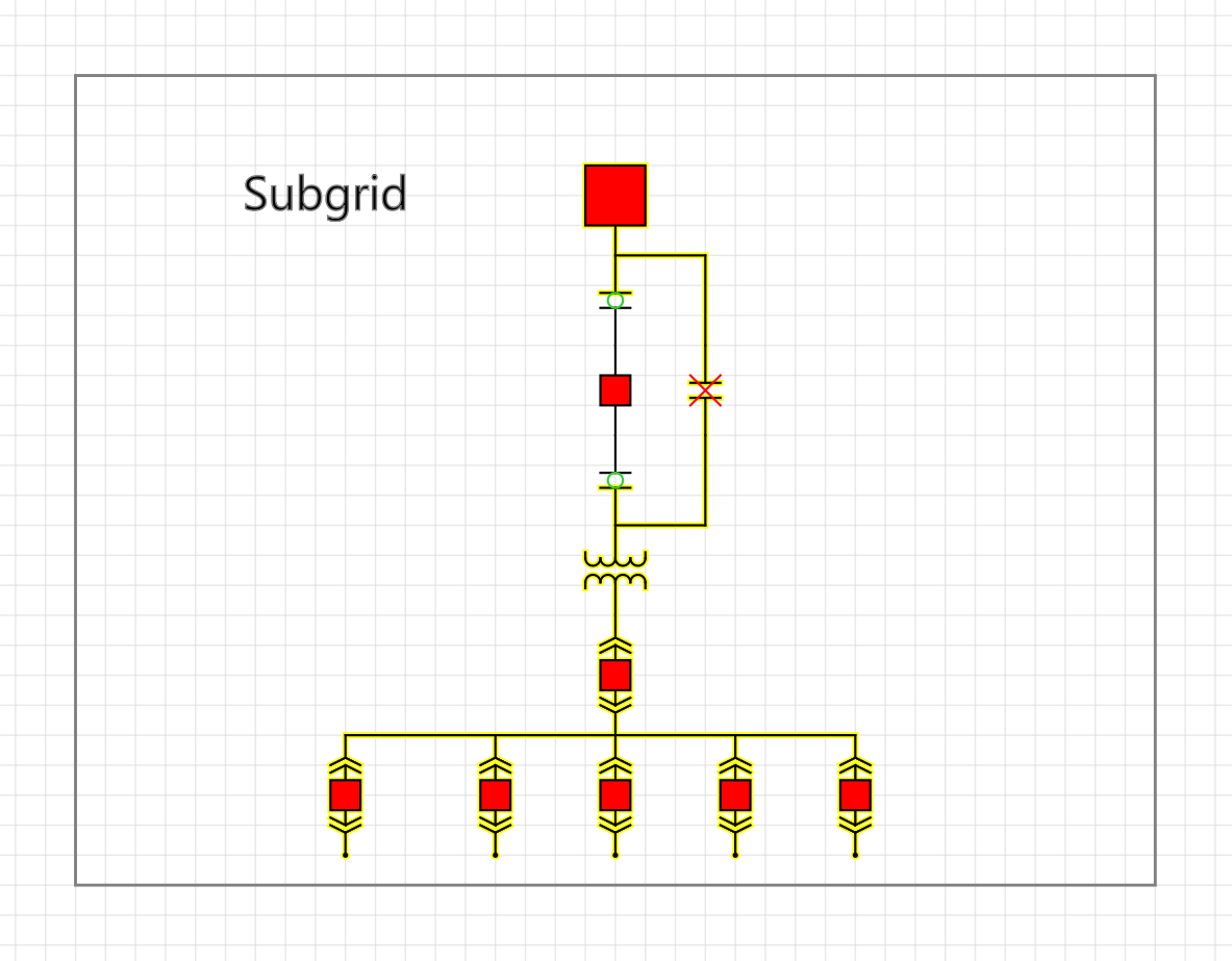 An energized grid.