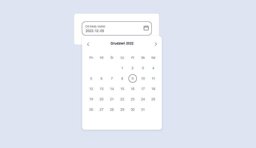 Calendar Component