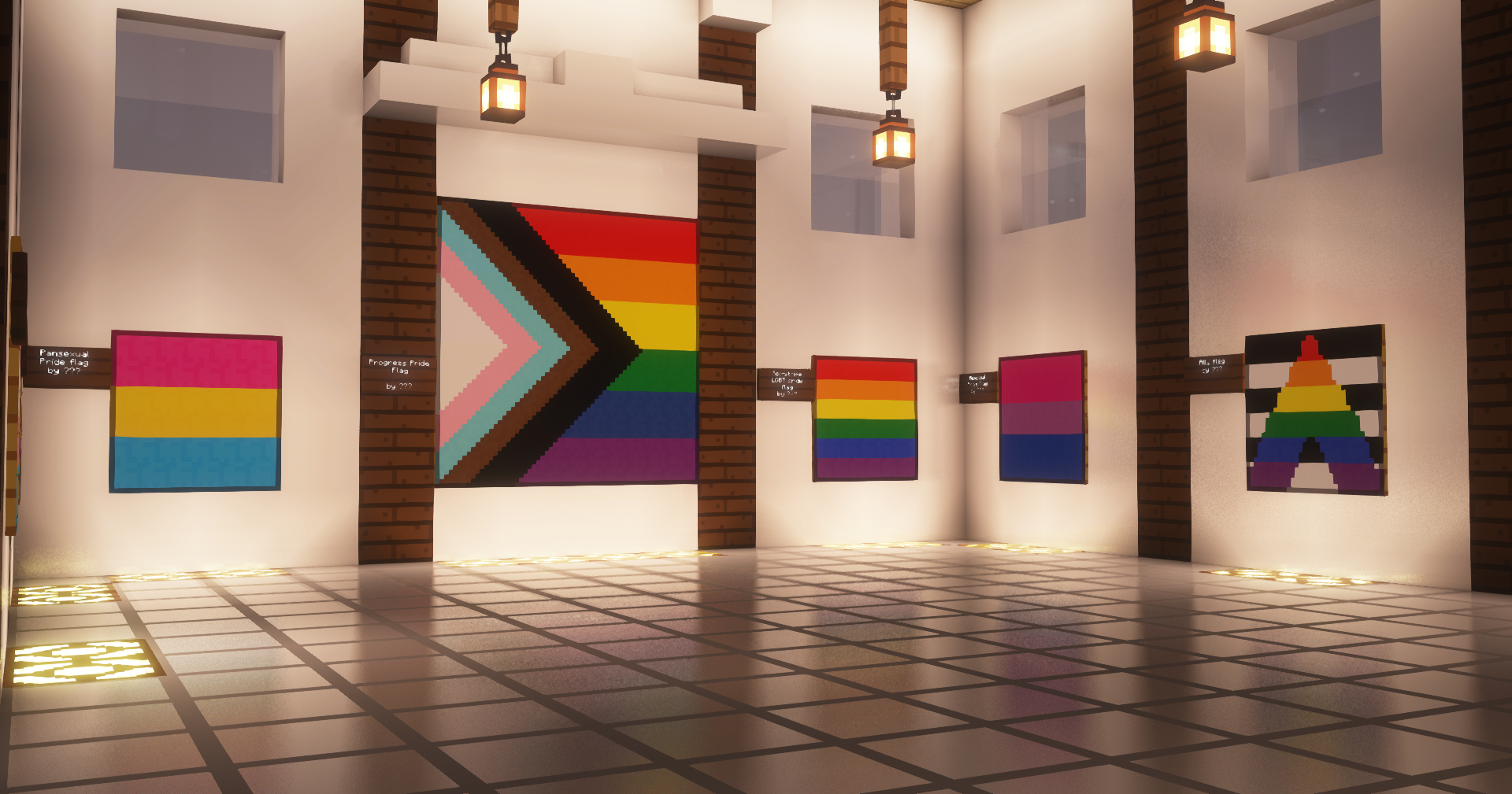 A gallery displaying many of Pridepack's paintings