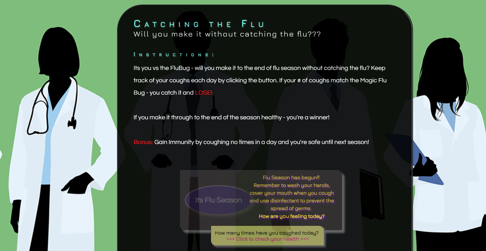 "Catching the Flu Browser Game"