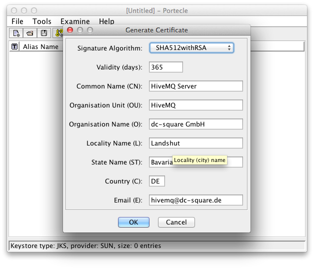 Certificate Signature Algorithm and Details