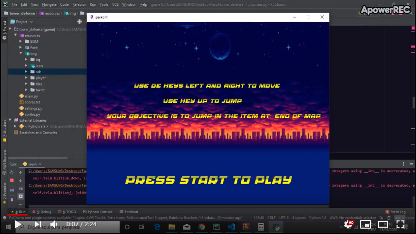 GitHub - Luscahm/Parkour-game-with-PYGAME: That is my first python ...