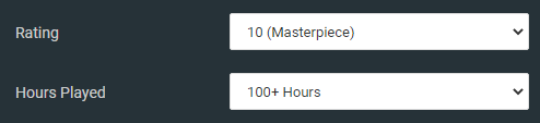 Fields required for rating/hours sort