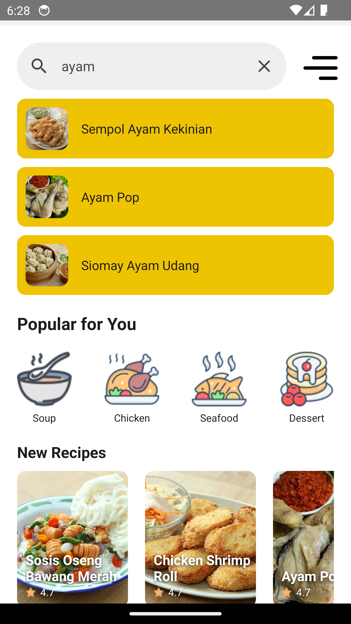 Search Recipe