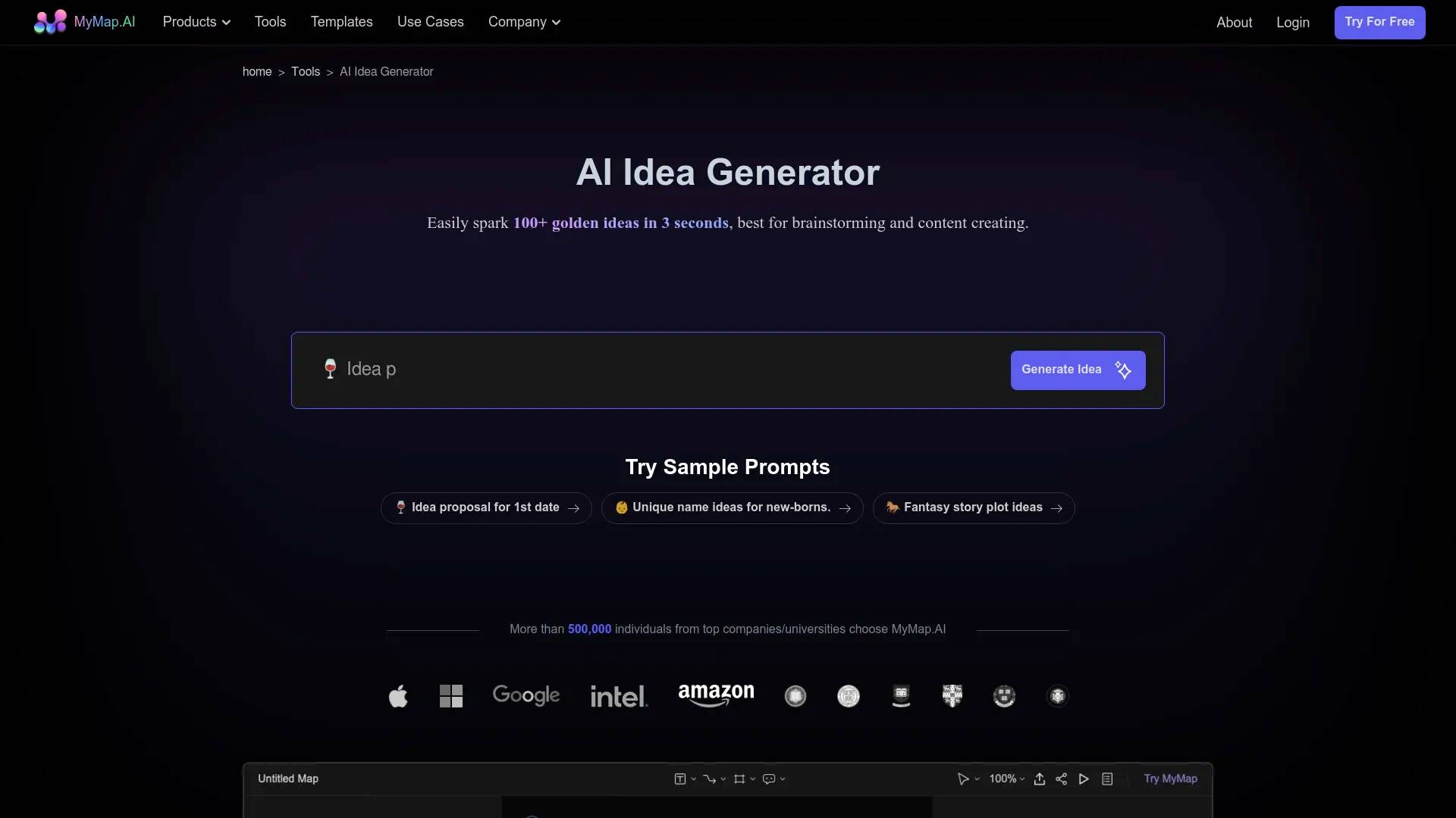 MyMap.AI Idea Generator