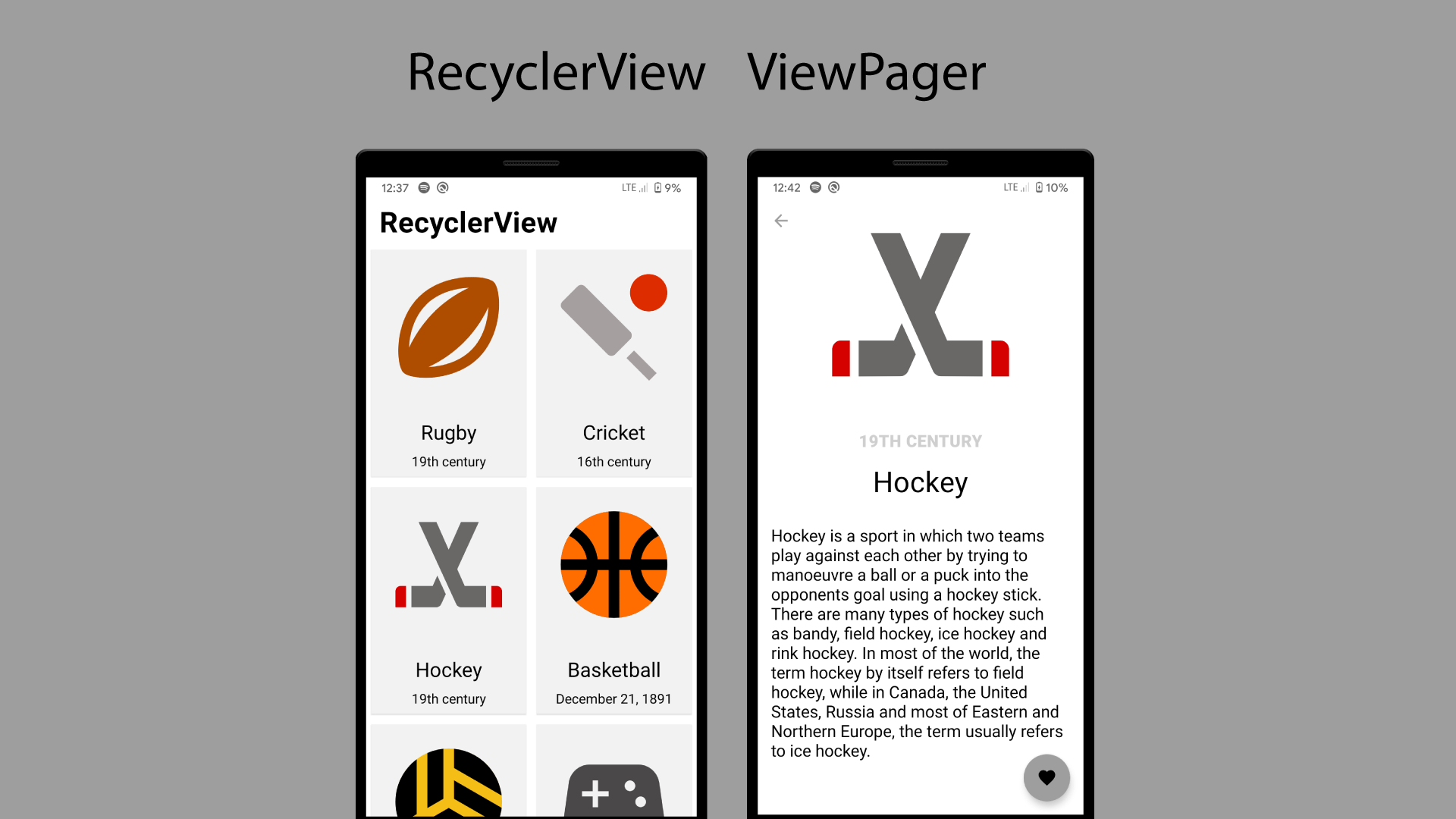 ReyclerView to ViewPager