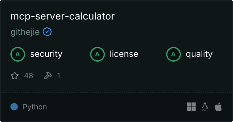 Calculator Server MCP server