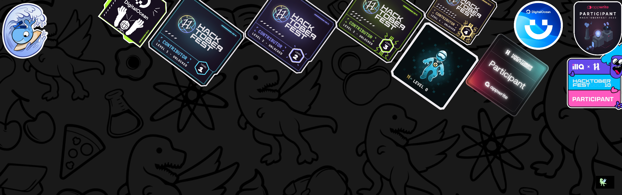 An image of @mahesh0911's Holopin badges, which is a link to view their full Holopin profile