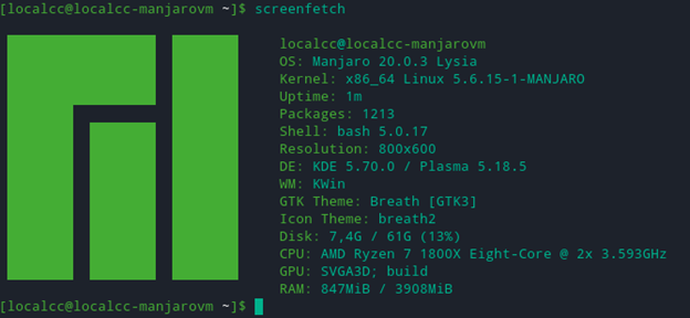 Manjaro Screenfetch