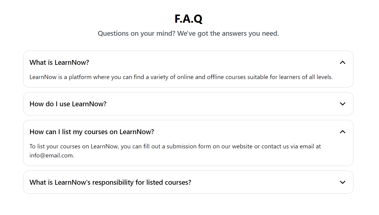 FAQ Section