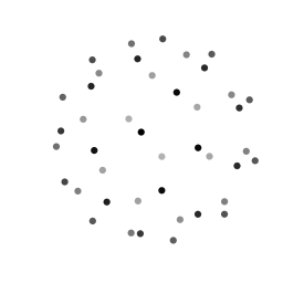 dot spiral, 42 points