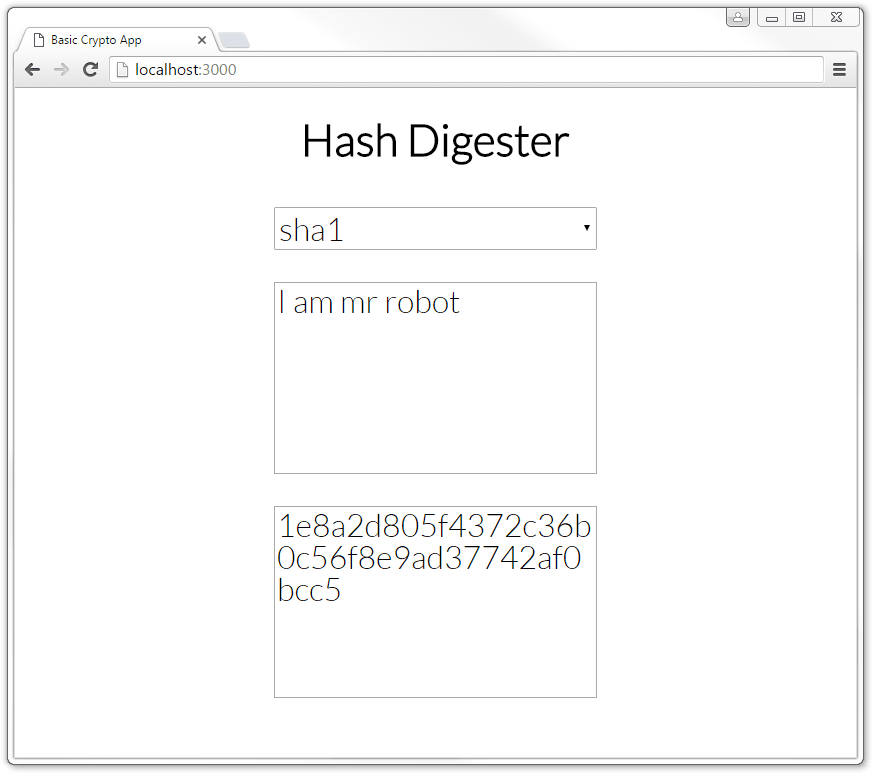 Hash Digester in Vue.js