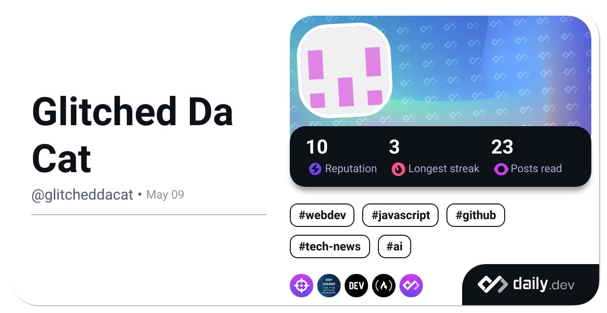 Glitched Da Cat's Dev Card