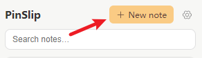 Color hint on the main window's new-note button